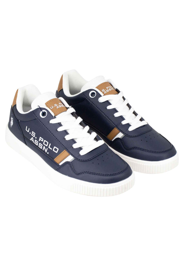 Spatarella Sneakers uomo in eco pelle e tessuto blu Spedizione Gratuita