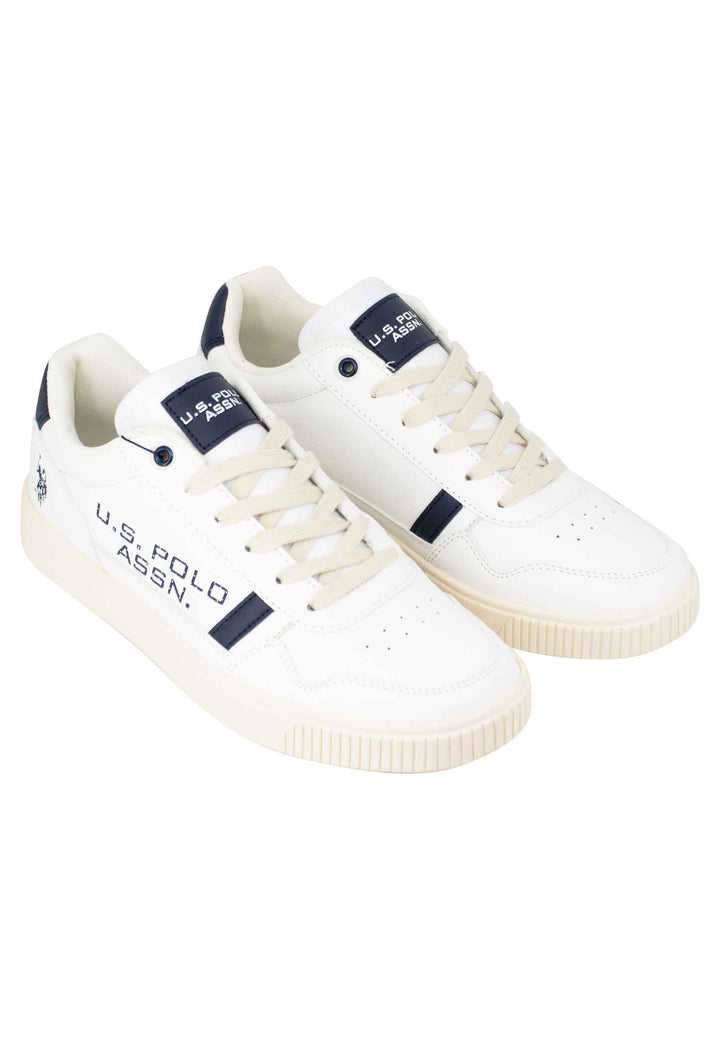 Spatarella Sneakers uomo in eco pelle e tessuto bianco Pezzi Unici