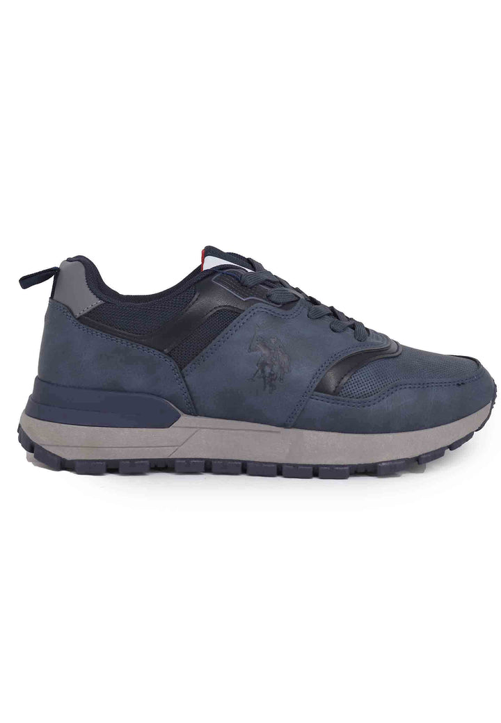 Spatarella Sneakers uomo in eco pelle blu Soddisfazione Garantita