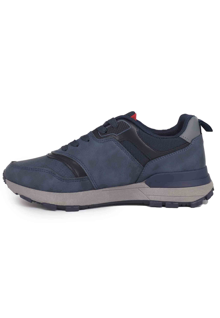 Spatarella Sneakers uomo in eco pelle blu Soddisfazione Garantita