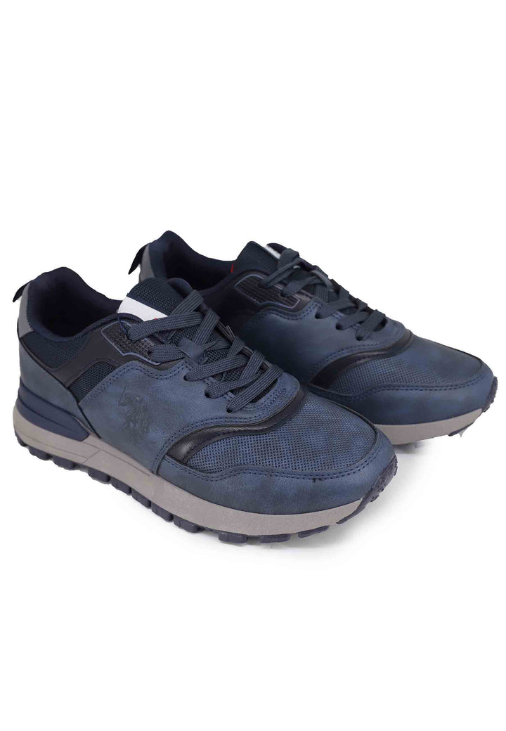 Spatarella Sneakers uomo in eco pelle blu Soddisfazione Garantita