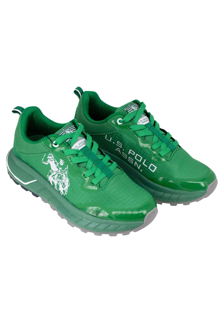 Spatarella Sneakers uomo in camoscio e tessuto verde Qualità Garantita