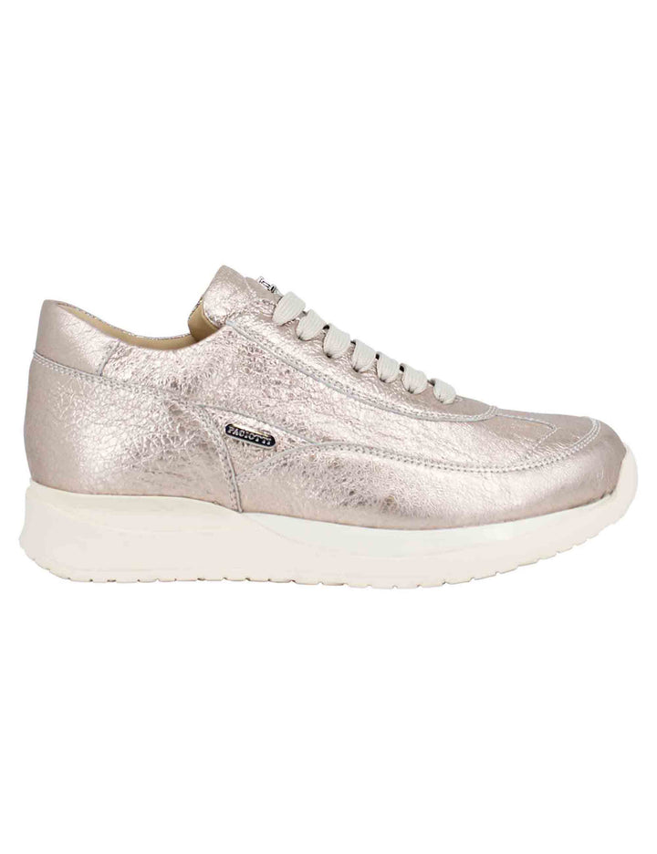 Spatarella Sneakers donna in pelle laminata rosa Outlet