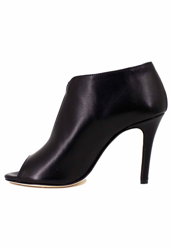 Spatarella Sandali donna in pelle nera con cinturino e tacco alto Prezzo di fabbrica