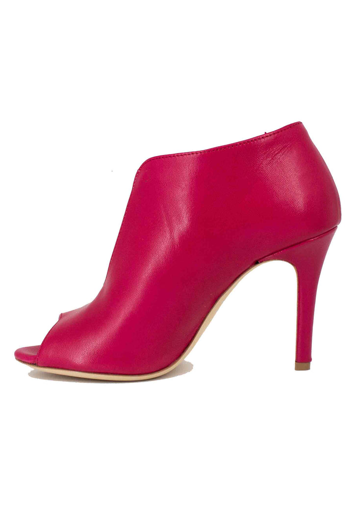 Spatarella Sandali donna in pelle rossa con cinturino e tacco alto Comprare a buon mercato