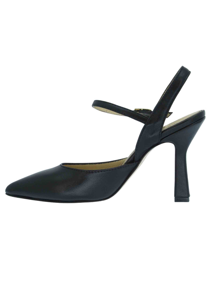 Spatarella Sandali donna pelle nera tacco alto con cinturini Offerta natalizia