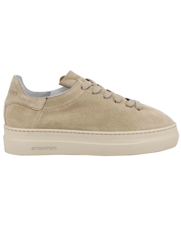 Spatarella Sneakers donna in camoscio taupe Prezzo basso