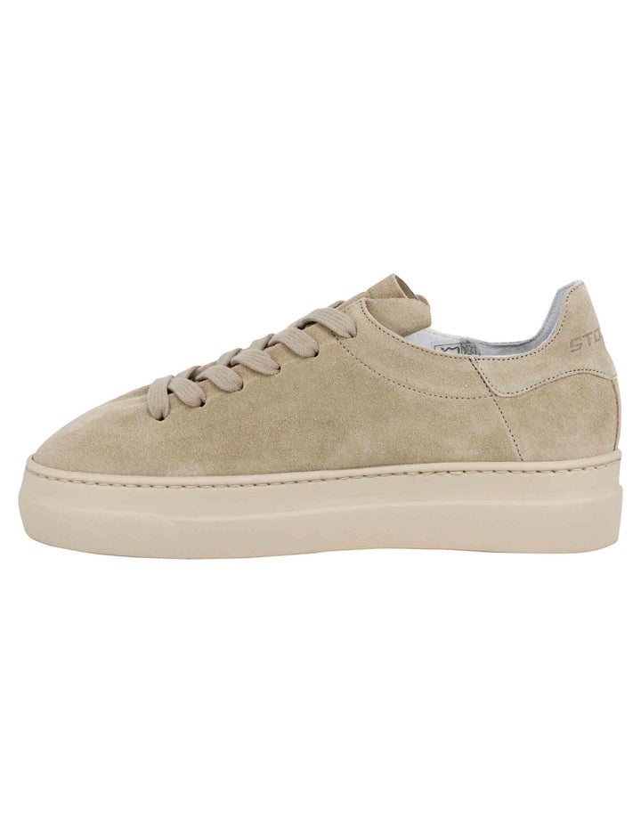 Spatarella Sneakers donna in camoscio taupe Prezzo basso