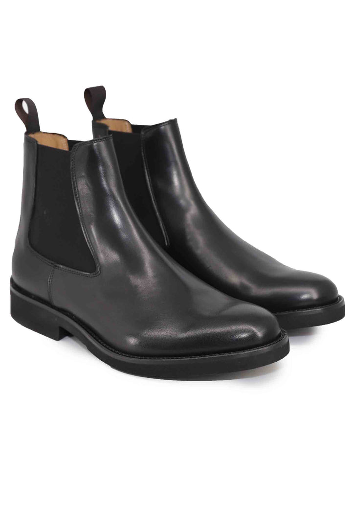 Spatarella Stivaletti chelsea boot uomo in pelle nera con suola ultra leggera Limitato a 3 giorni