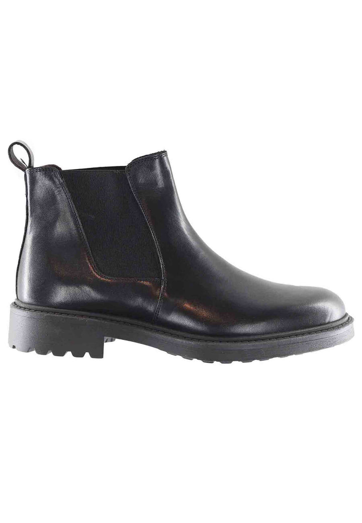 Spatarella Stivaletti chelsea boot uomo in pelle nera con suola carrarmato Esporta salva