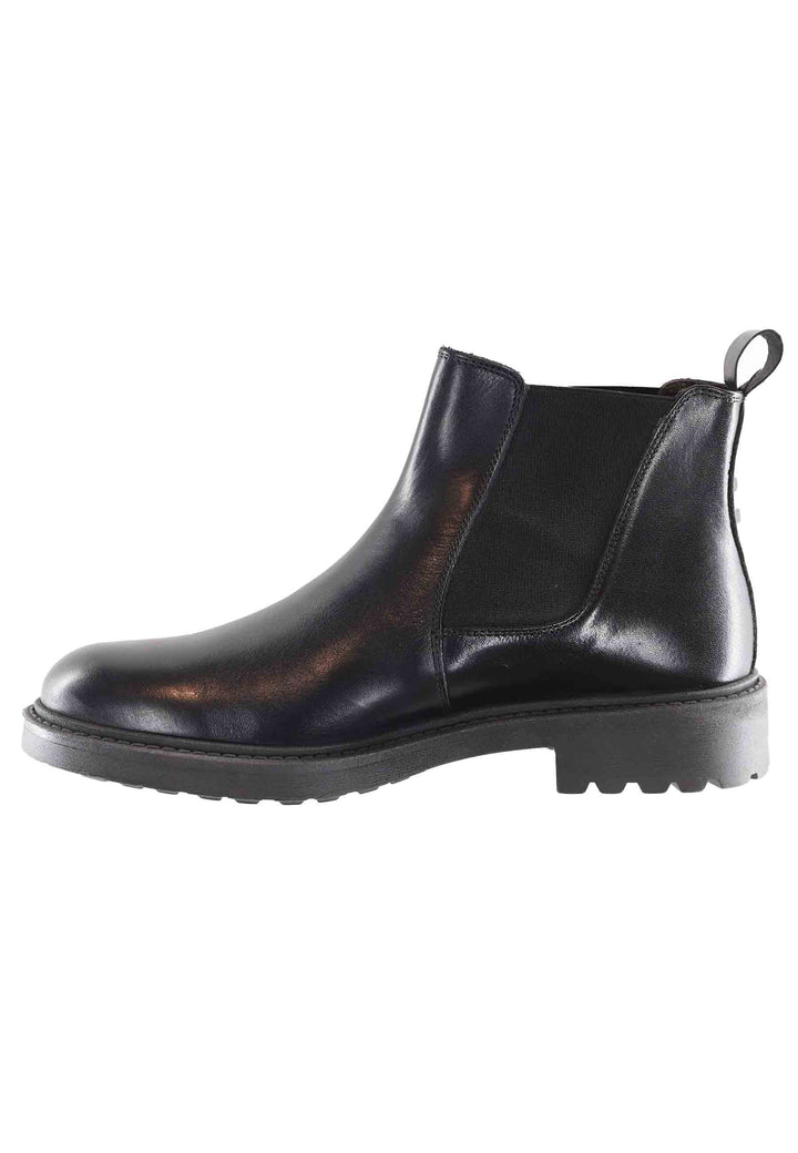 Spatarella Stivaletti chelsea boot uomo in pelle nera con suola carrarmato Esporta salva