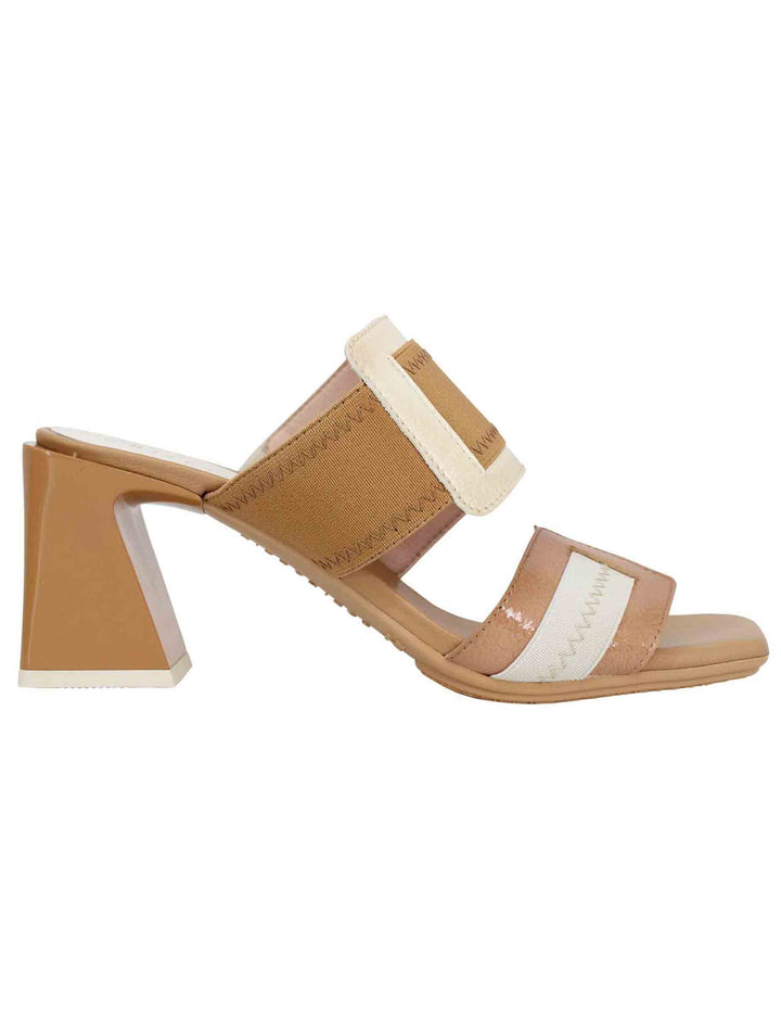 Spatarella Sandali donna in pelle cuoio a doppia fascia con fibbia laterale Qualità Garantita