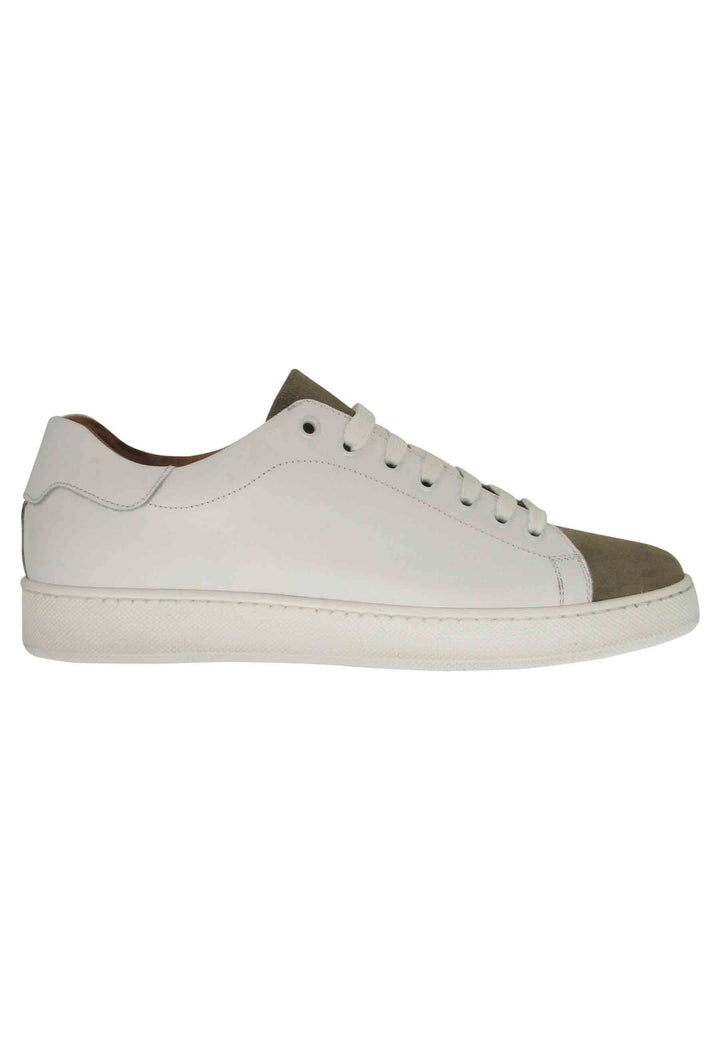 Spatarella Sneakers uomo in pelle off white con fondo in gomma Offerta
