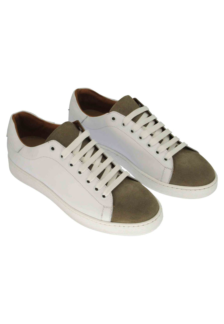 Spatarella Sneakers uomo in pelle off white con fondo in gomma Offerta