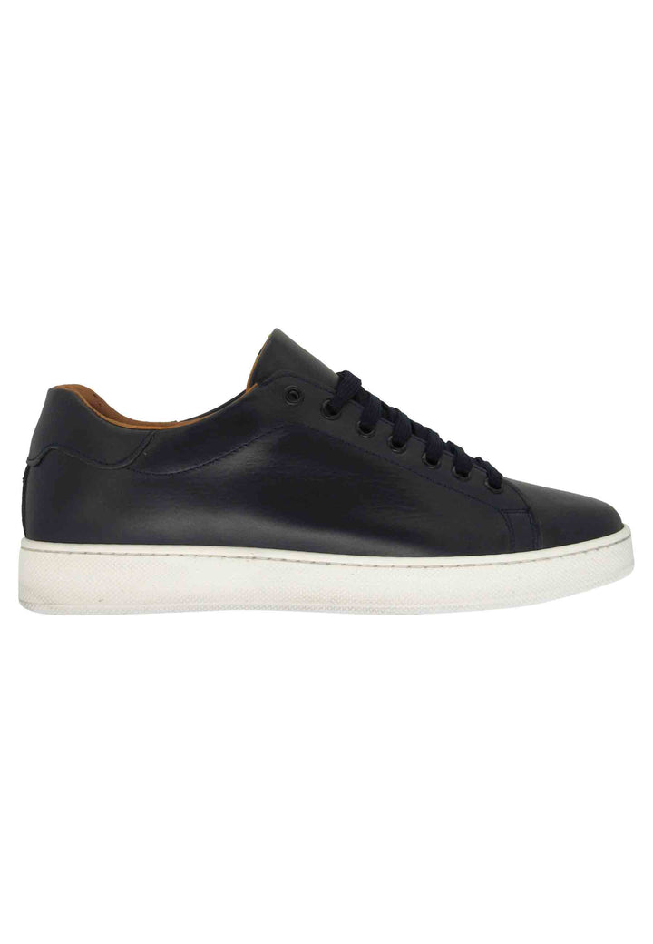 Spatarella Sneakers uomo in pelle blu con fondo in gomma Online