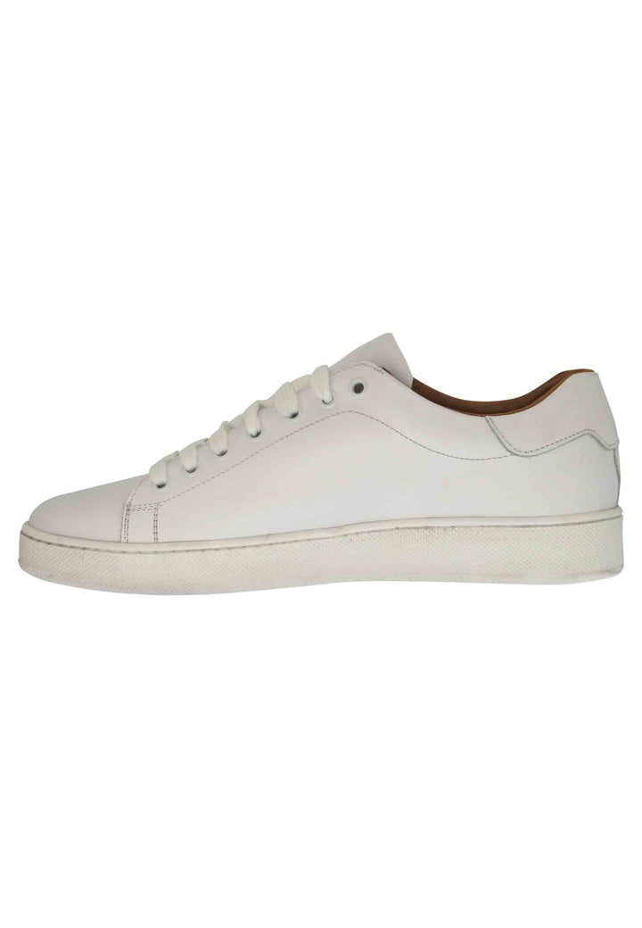 Spatarella Sneakers uomo in pelle bianca con fondo in gomma Outlet