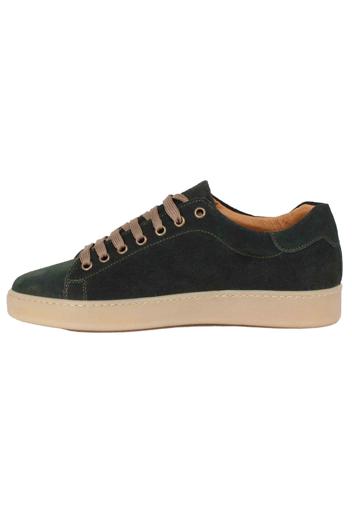 Spatarella Sneakers uomo in camoscio verde con fondo in gomma Saldi