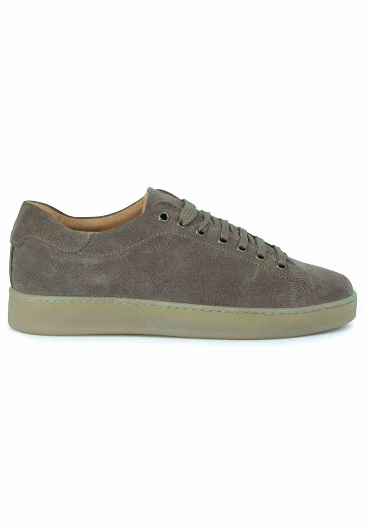Spatarella Sneakers uomo in camoscio tortora con fondo gomma Offerte