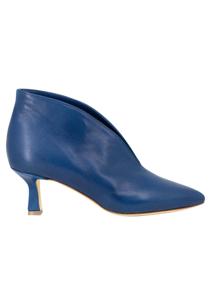 Spatarella Stivaletti donna Ankle boot in pelle blu con tacco basso Negozio online di fabbrica