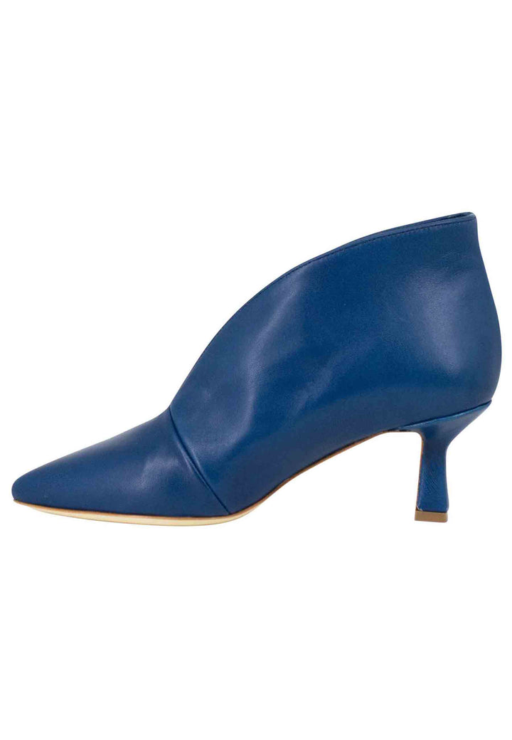 Spatarella Stivaletti donna Ankle boot in pelle blu con tacco basso Negozio online di fabbrica