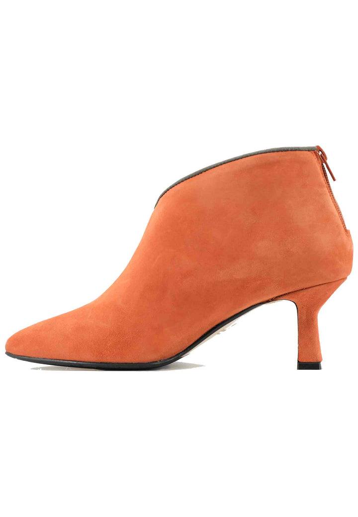 Spatarella Stivaletti TR1662/RT in camoscio arancione con zip posteriore Prezzo di fabbrica