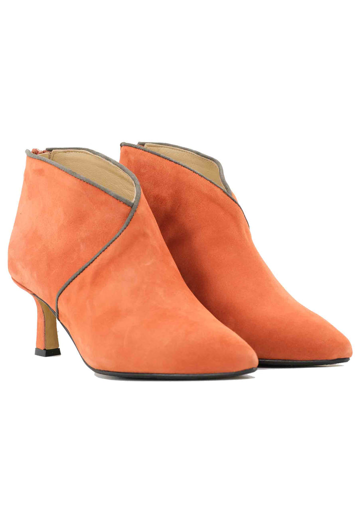 Spatarella Stivaletti TR1662/RT in camoscio arancione con zip posteriore Prezzo di fabbrica