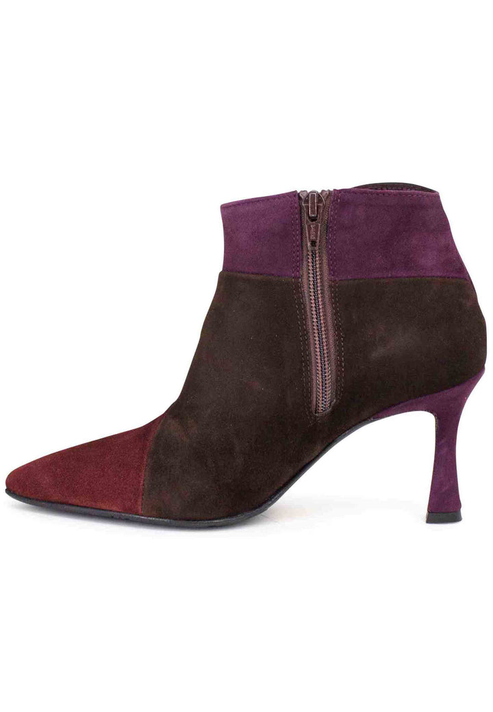 Spatarella Stivaletti donna in camoscio marrone con tacco alto Grande vendita