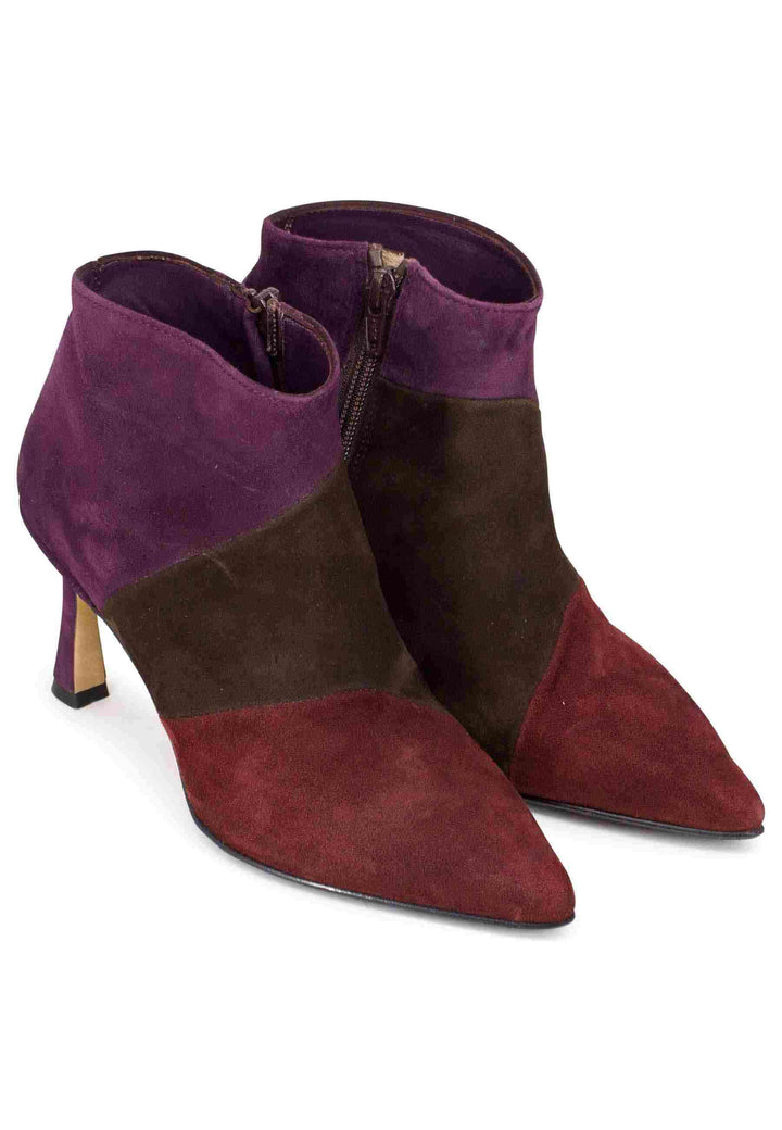 Spatarella Stivaletti donna in camoscio marrone con tacco alto Grande vendita