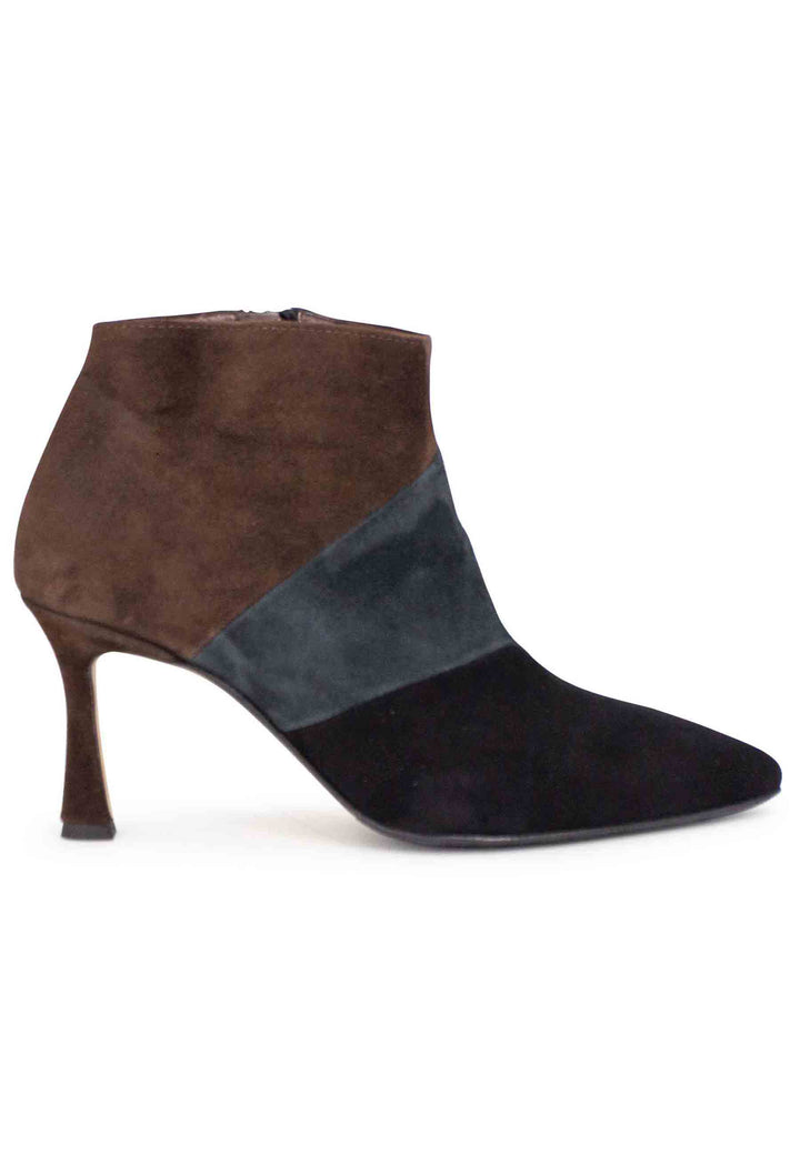 Spatarella Stivaletti donna in camsocio nero con tacco alto Black Friday