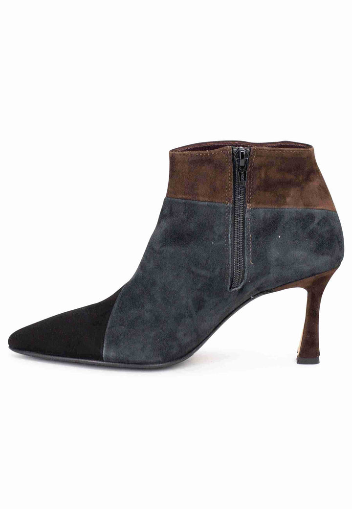 Spatarella Stivaletti donna in camsocio nero con tacco alto Black Friday