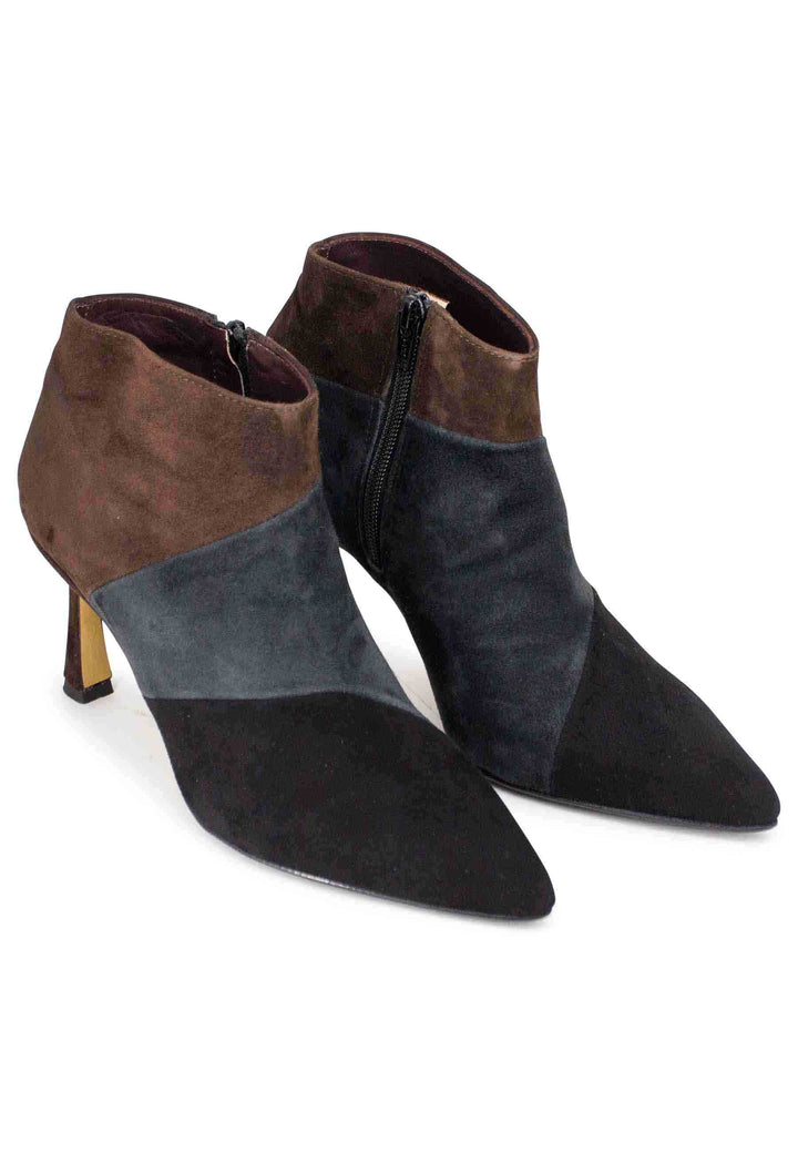 Spatarella Stivaletti donna in camsocio nero con tacco alto Black Friday
