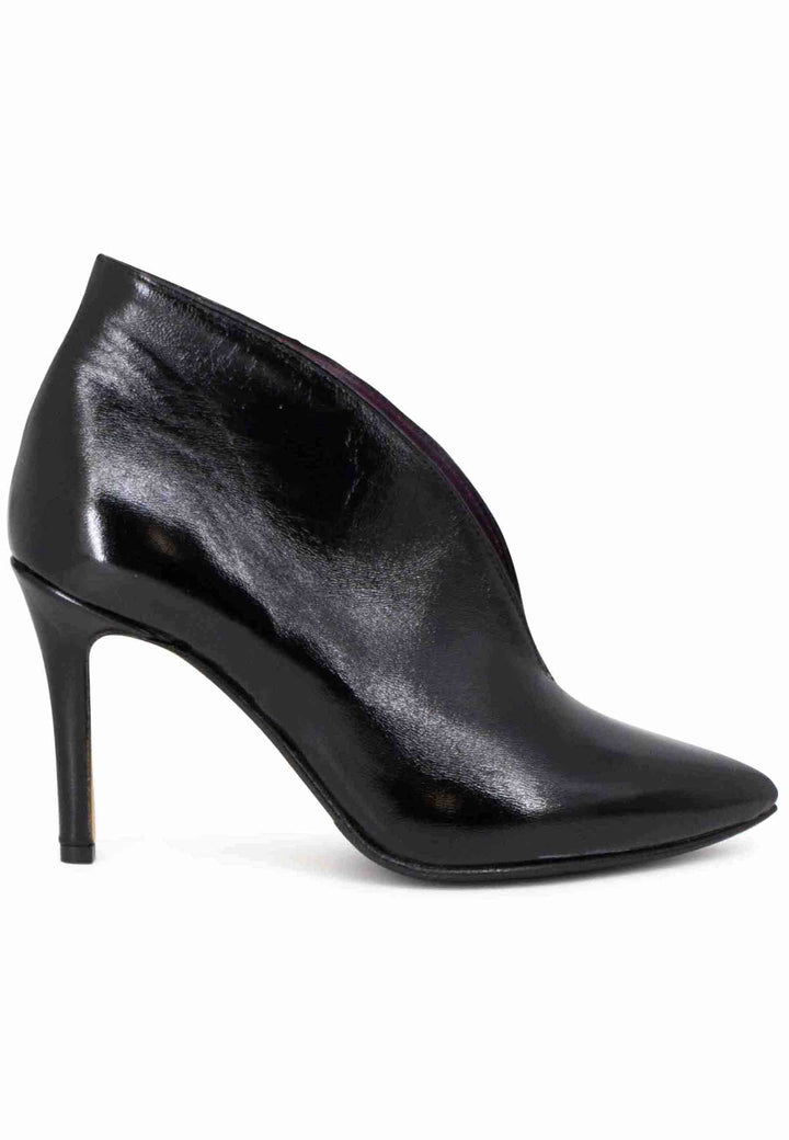 Spatarella Stivaletti donna in pelle nera tacco alto Offerta natalizia