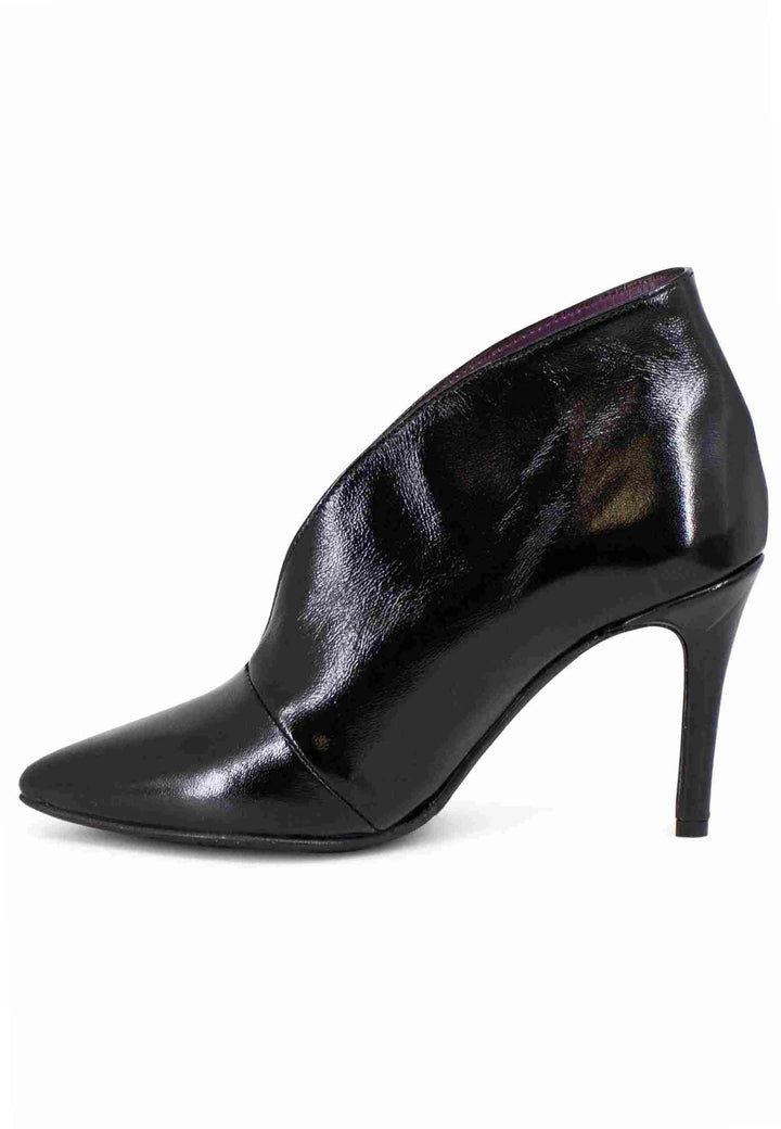 Spatarella Stivaletti donna in pelle nera tacco alto Offerta natalizia