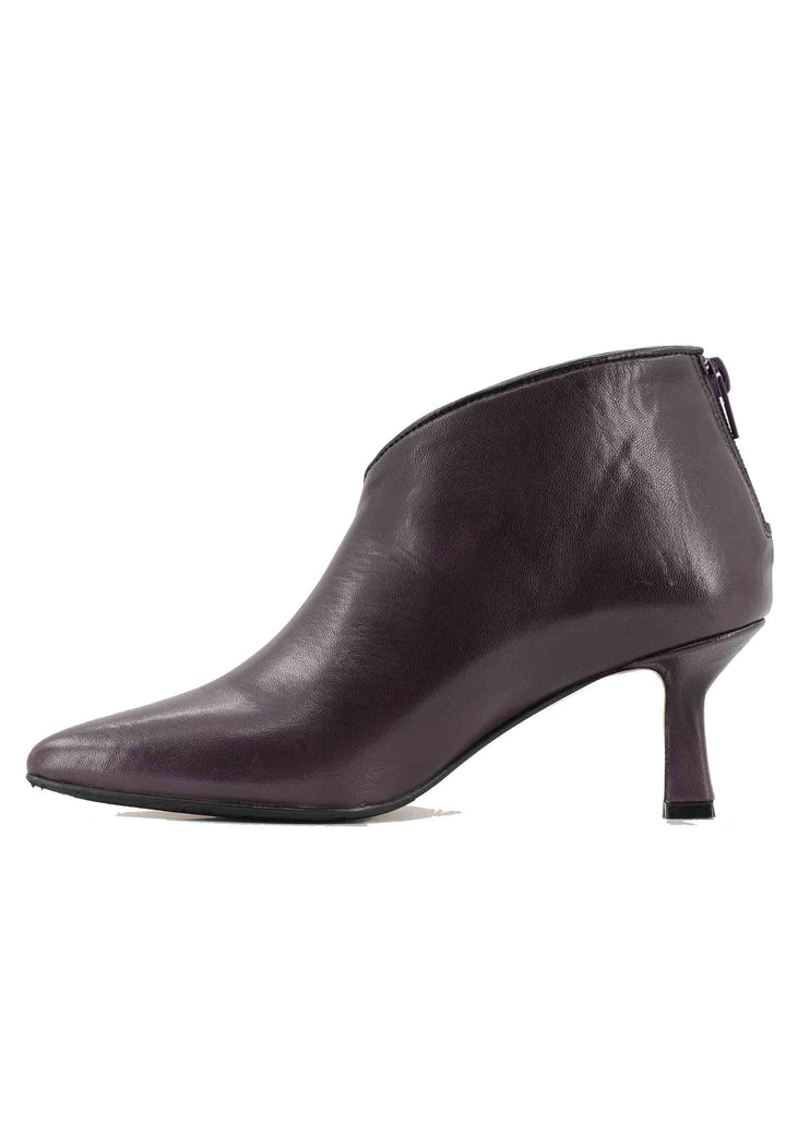 Spatarella Stivaletti TR1662/RT in pelle prugna con zip posteriore Offerta Pasqua
