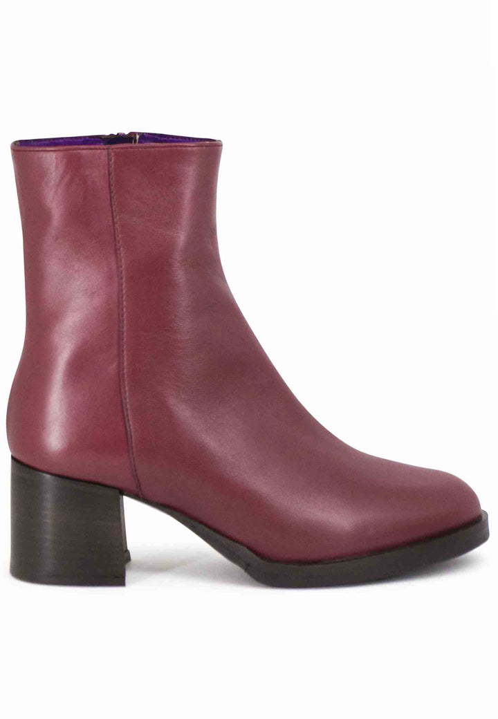 Spatarella Stivaletti donna in pelle rossa tacco basso