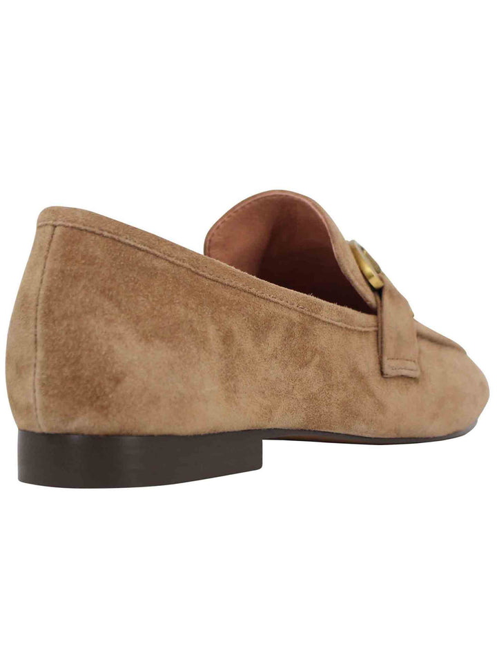 Spatarella Mocassini donna in camoscio taupe con mosetto e tacco basso Zagreb Offerta temporanea