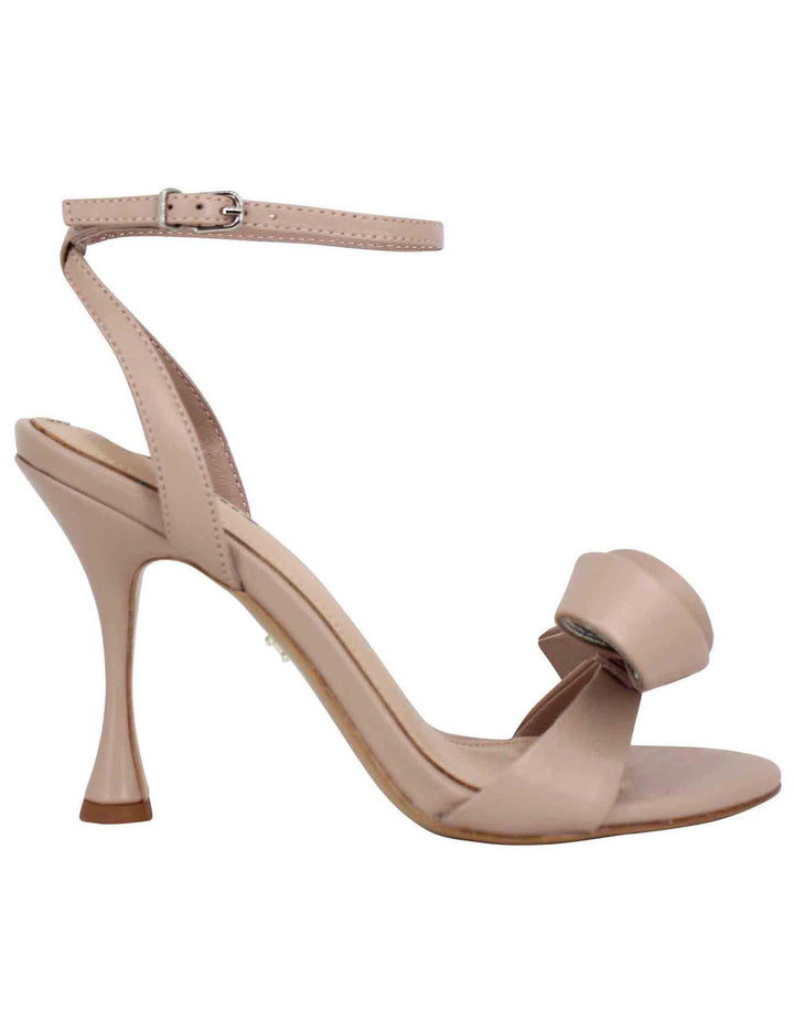 Spatarella Sandali donna in vernice nude con fiocco di strass tacco alto e cinturino alla caviglia Ruth Grandi sconti