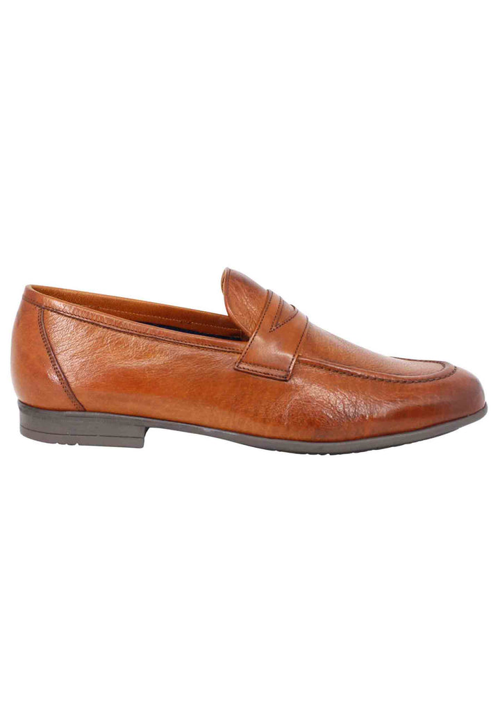 Spatarella Mocassini uomo in pelle cuoio con suola in gomma Only for today