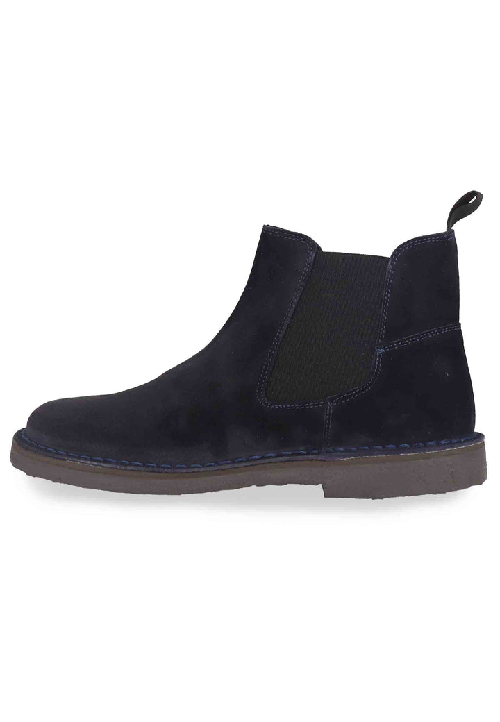 Spatarella Chelsea boot in camoscio blu con suola in gomma Enormi sconti