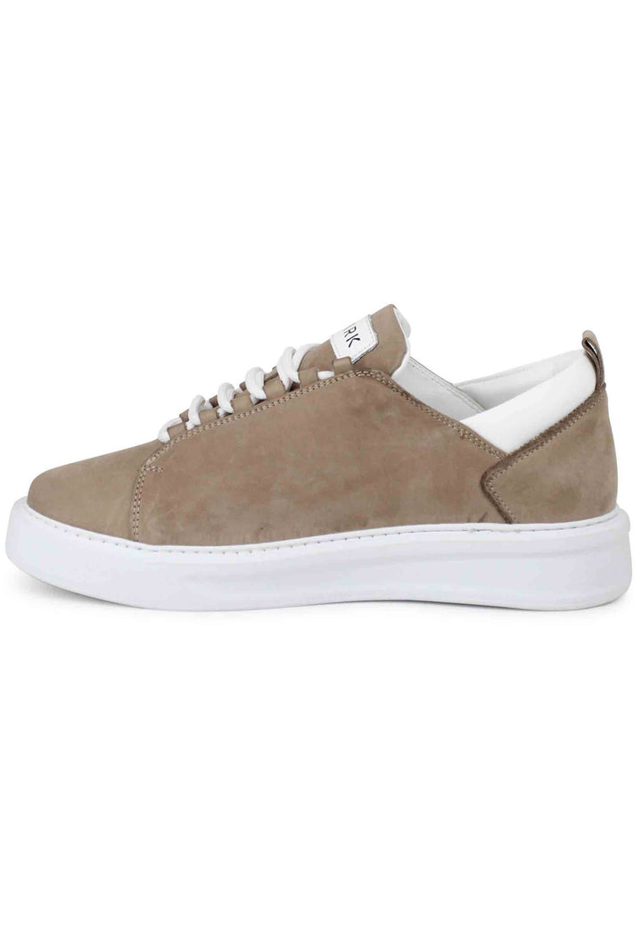 Spatarella Sneakers uomo in pelle sabbia con suola alta 50% di sconto con spedizione gratuita
