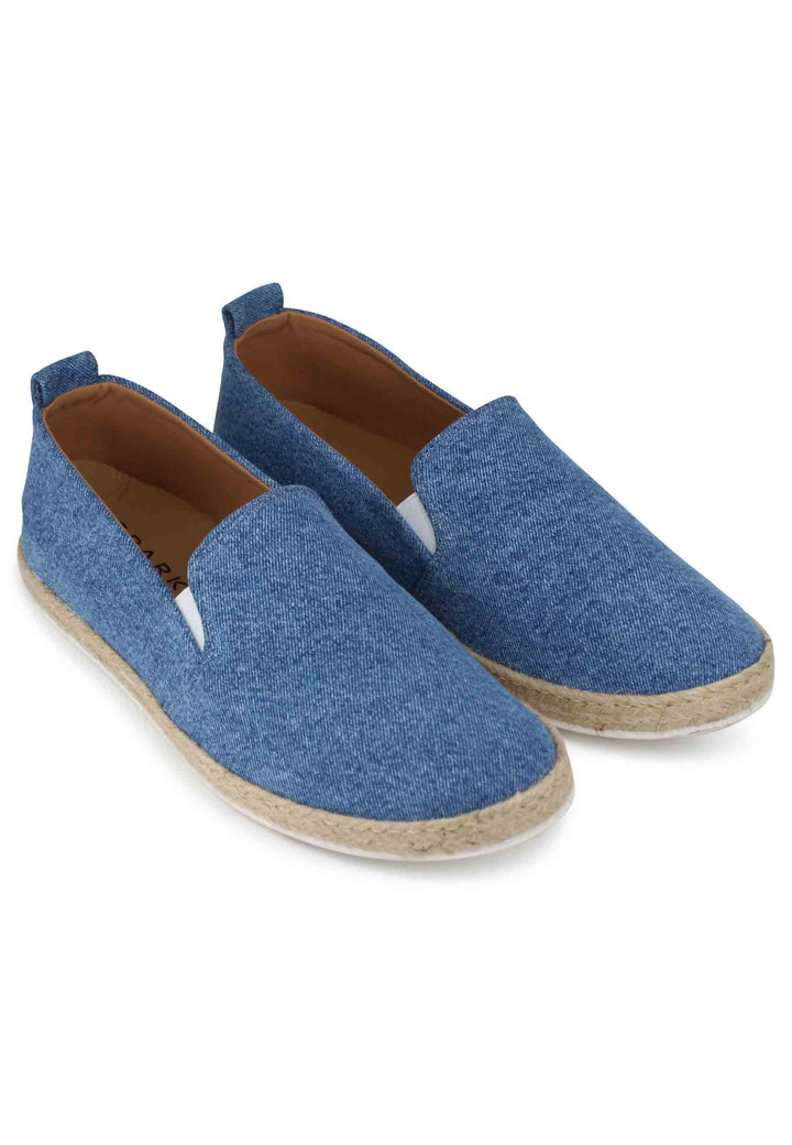 Spatarella Mocassini espadrillas uomo in canvas blu denim Limitato a 3 giorni