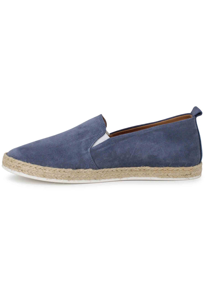 Spatarella Mocassini espadrillas uomo in camoscio blu Black Friday Prezzi