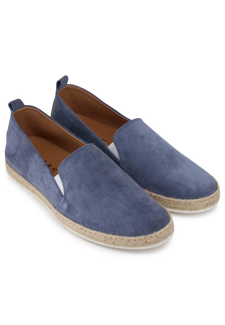Spatarella Mocassini espadrillas uomo in camoscio blu Black Friday Prezzi