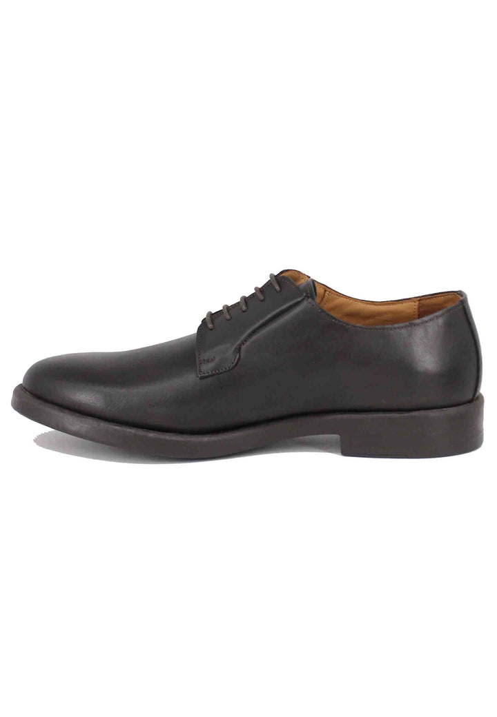 Spatarella Stringate uomo in pelle marrone con fondo gomma Duty-free