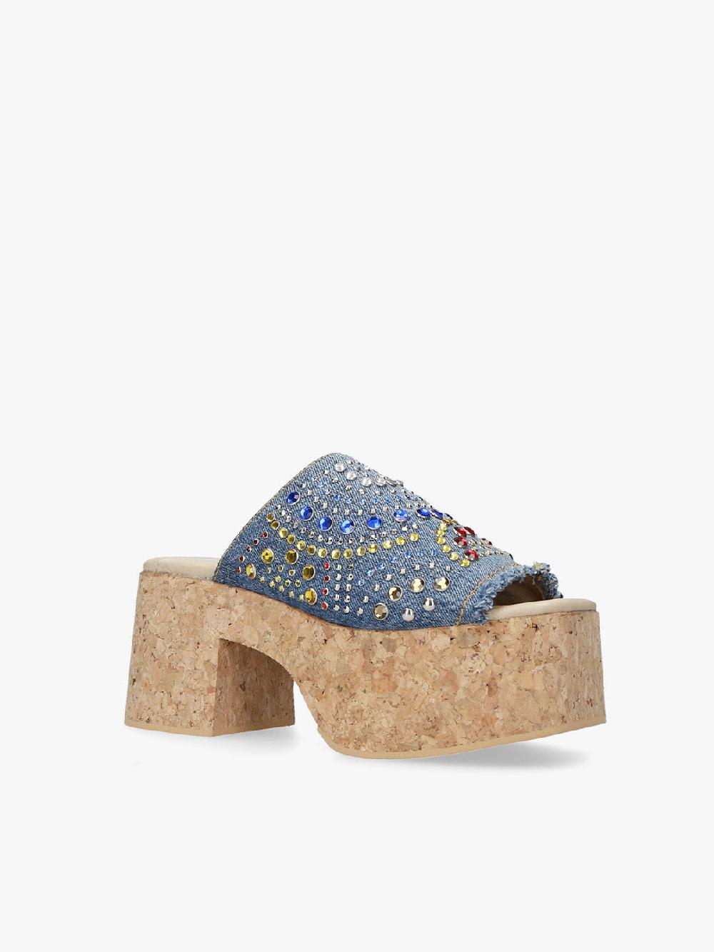 Strategia Sandalo Denim Blue In Vendita