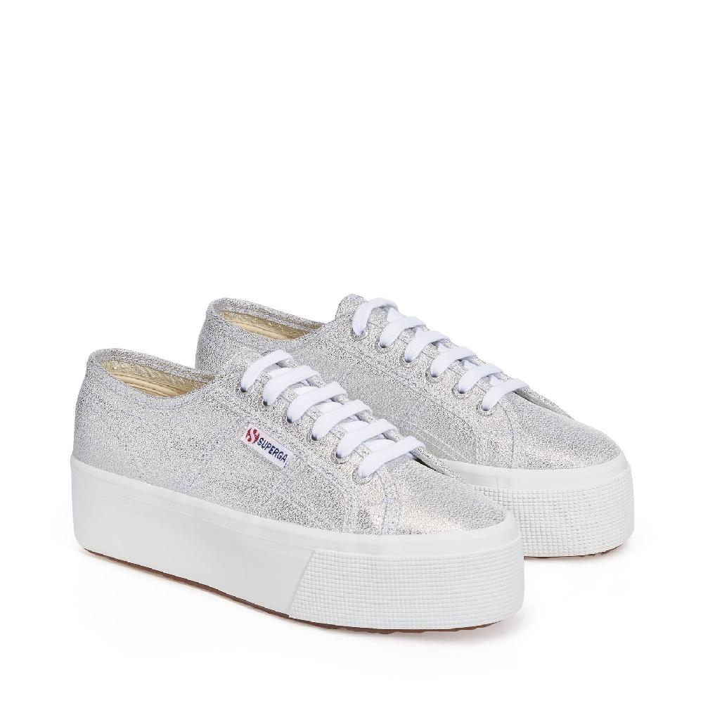 Superga 2790 PLATFORM LAMEGREY SILVER Saldi Di Fabbrica
