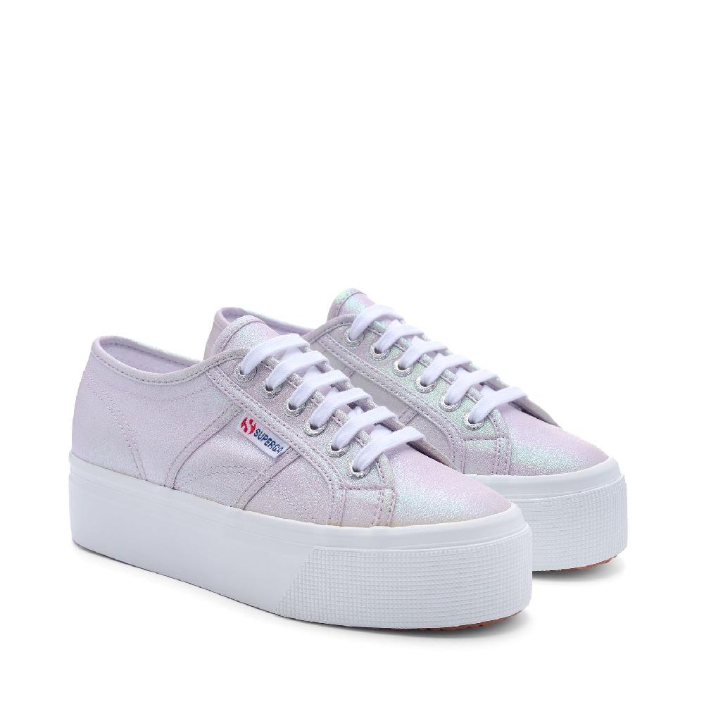 Superga 2790 PLATFORM LAMEPASTEL LILLA IRIDESCENT In Saldo