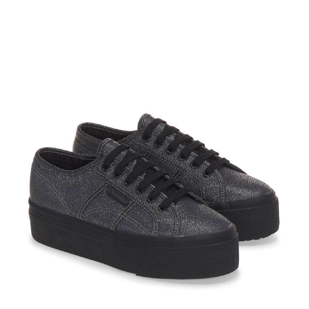 Superga 2790 PLATFORM LAMETOTAL BLACK HEMATITE Nuova