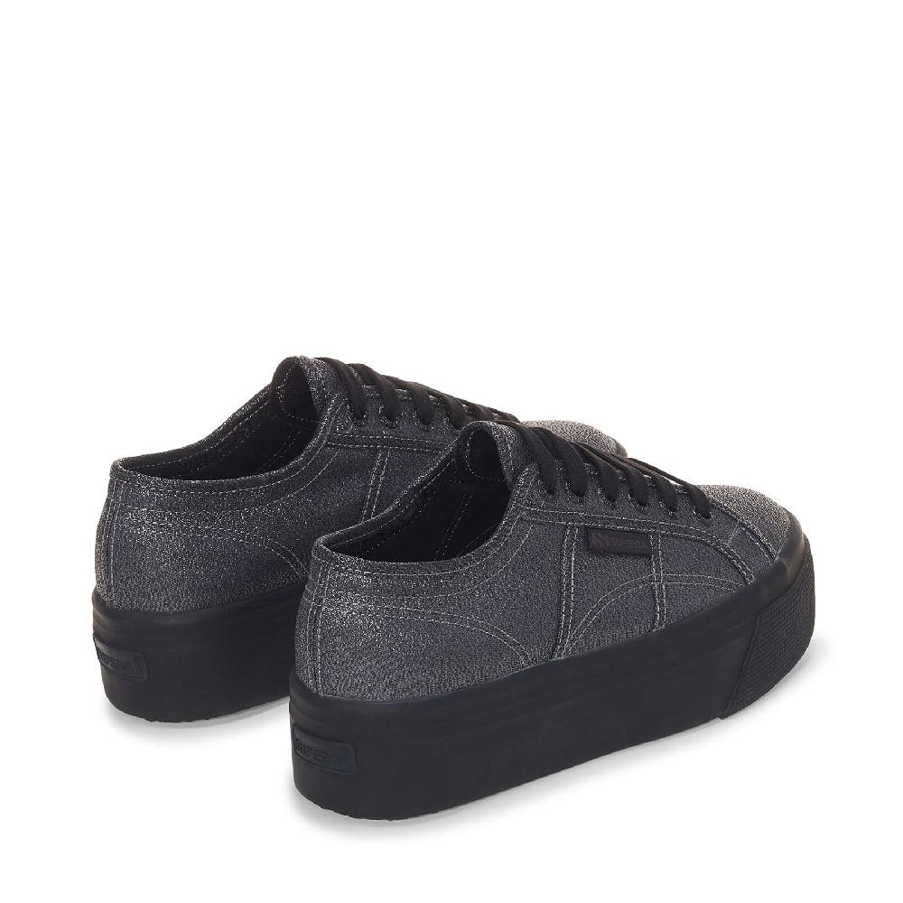 Superga 2790 PLATFORM LAMETOTAL BLACK HEMATITE Nuova