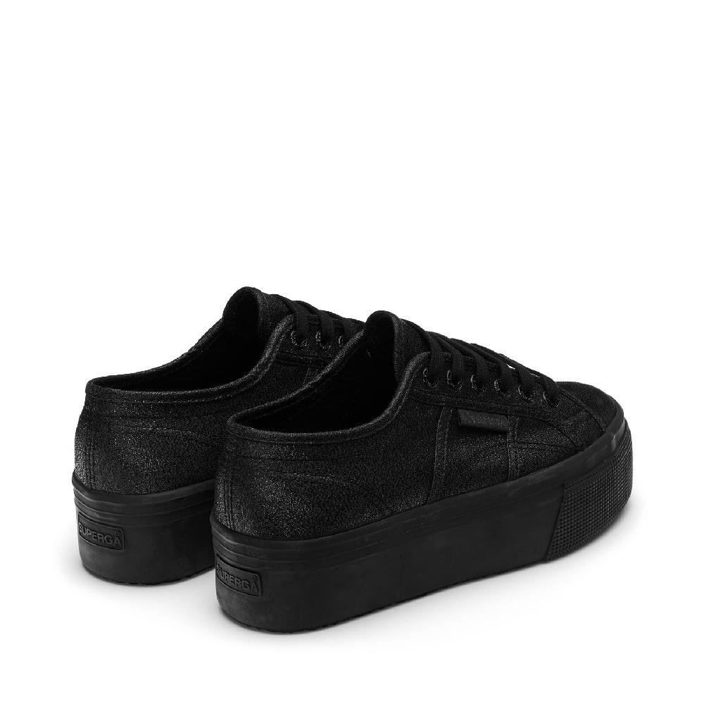 Superga 2790 PLATFORM LAMETOTAL BLACK Vendita calda